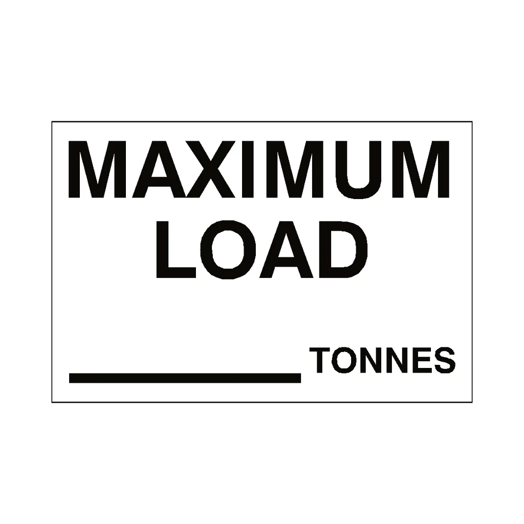 Maximum Load Signs Dammam | Saudi Arabia | Star Links
